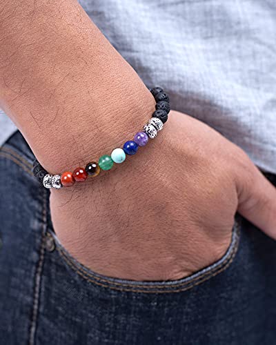Middlux Anxiety Relief Items, Chakra Bracelets, Crystals And Healing Stones, 7 Chakras Healing Crystals Handmade Bracelets, Yoga, Meditation, Stress Relief Gifts #TOP3