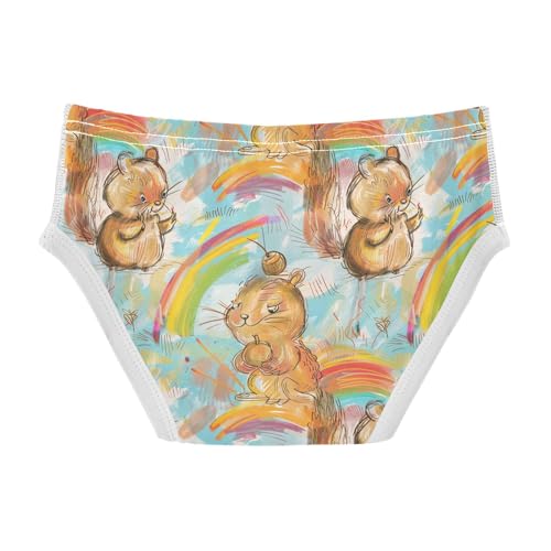 visesunny Boys Cotton Underwear Children Draw Squirrel Printed Toddler Soft Training Briefs Size 2T-8Y for Kids2
