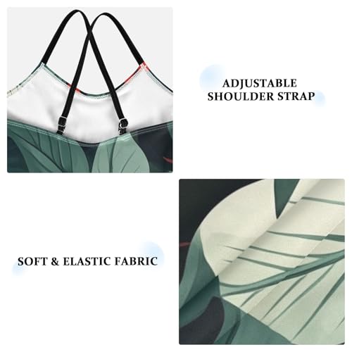 KLL Christmas Holly Leaves Girl 1 Piece Bathing Suit Summer Swimming Suits with Adjustable Straps UPF 50+3