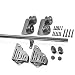MiroDo Sliding Barn Door Hardware Kit 3.3ft-20ft Round Tube Sliding Library Hardware Rolling Hardware Track Kit, 1M Rail +Extension Accessories (No Ladder) (Size : 20ft/600cm Track kit)