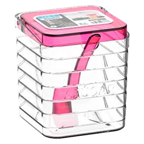 Tradineur Sucrier modèle original en plastique, idéal pour le petit déjeuner du matin, 10,7 x 9,5 x 9,5 cm, couleurs assorties