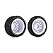 INJORA Pre-Mounted Pin Buggy Tires & Wheels for 1/24 Losi Micro-B, 4pcs(White)