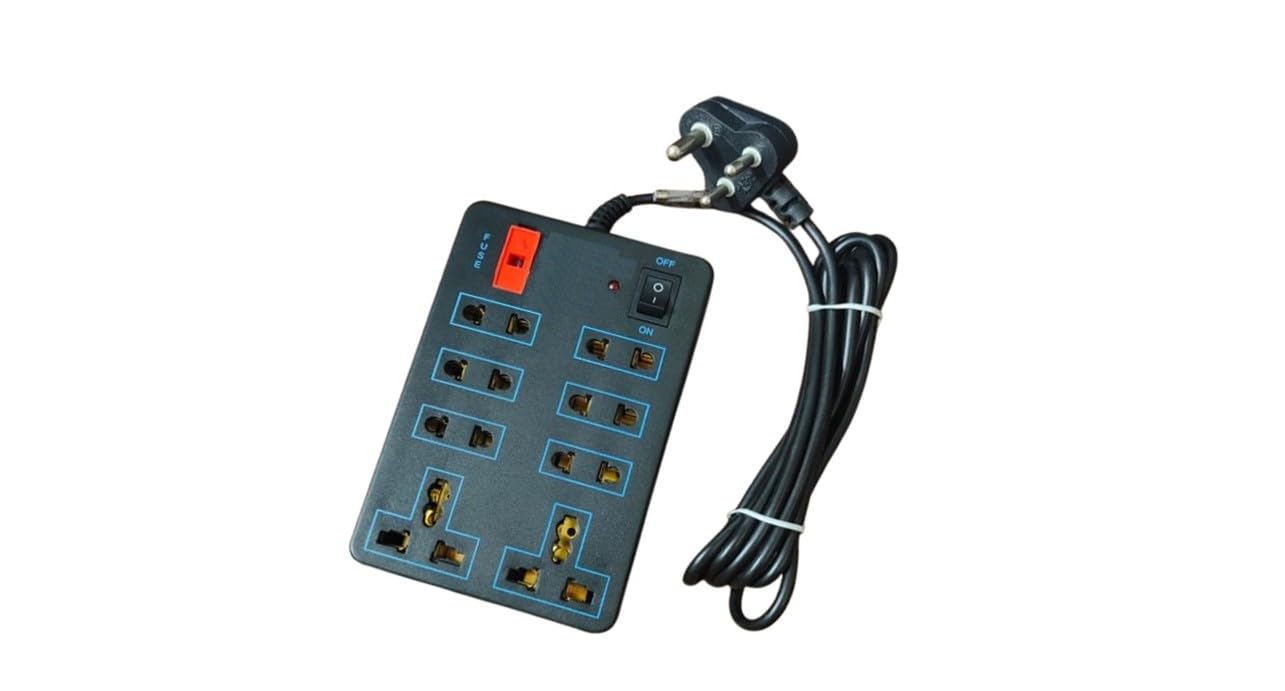 240 Volts Multi Utility 8 Socket Mini Power Strip Extension Cord/Board with Switch, Indicator, Safety Fuse & 8 International sockets, 2 Meter Cord Wire-image-43