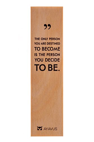 The Only Person You are Destined to Become is The Person You Choose to Be - Wood Bookmark Entrepreneur Quote Wooden Bookmark Hipster Modern Minimalist Inspirational Quotes Made in USA