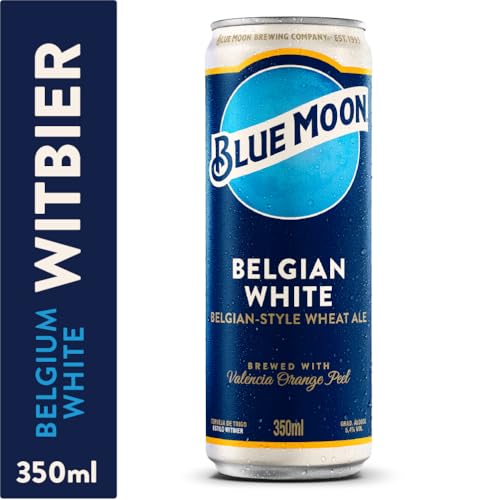 Pack Cerveja Belgian White Ale Blue Moon Lata 350ML Com 12 Unidades