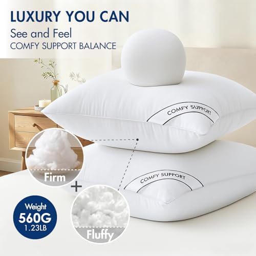 MIULEE 18x18 Pillows Inserts Pack of 4, Down Alternative Virgin Filling - 1