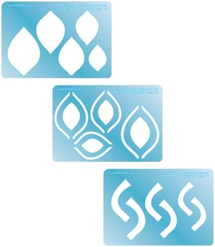 Cool Tools - Metal Clay Artists - Cindy Pope Templates - Set of 3 (New Shield)