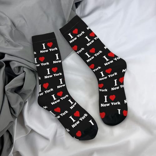 I love New York Socks For Men Women Gift Sport Wicking Crew Socks Warm Cozy Socks3