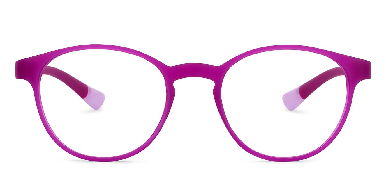 Hooper By Lenskart For Kids Age 5-8 yrs| Purple Zero Power Bluecut & Antiglare Computer Eyeglasses For Eye Protection And Strain | Full Rim Round | HP D10003L