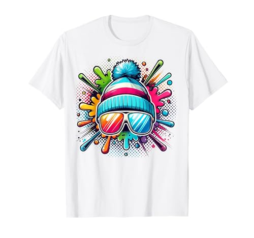 Lunettes de ski et de snowboard cool lustig Kostüm Wintersport T-Shirt