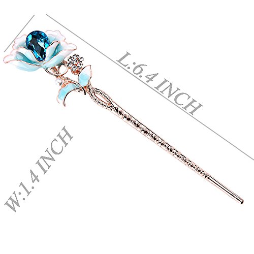 image for STARROP Chinese Hair Chopstick Hair Decor flower Hair Pin Hair Clip Me