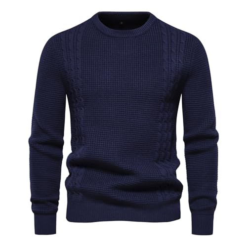 Muscularfit Fall Sweater for Men 2024 Fashion Long Sleeve Ribbed Knit Sweaters Solid Tee Slim Fit Lightweight Pullover Top