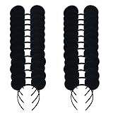 YOVEKAT 24ミッキーミニーマウスコスチュームデラックスファブリック耳ヘッドバンドホワイトポルカドットのセットボーイズガールズ誕生パーティーヘアーズアクセサリーベビーシャワーヘッドパーティーハロウィンパーティー好意装飾黒