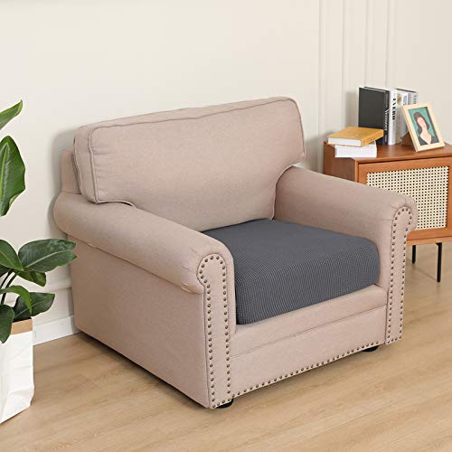 Image of Easy-Going Stretch 1 Piece Chair Couch Cushion Cover for Sofa | Sofa Cushion Furniture Protector Sofa Seat sofa slipcover Washable sofa cover soft with Elastic Bottom Grey