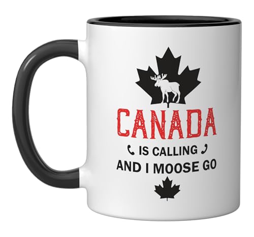 Taza de cerámica Canada Is Calling And I Moose Go 11 oz miniatura 1