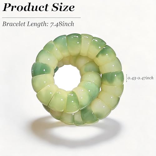 Image of Natural Bodhi Seed Mudi Bracelets for Women Men Anxiety Fidget Bracelets Protection Healing Stretch Bodhi Seeds Fidget Bracelet Stress Relief Idea Gift for Adults