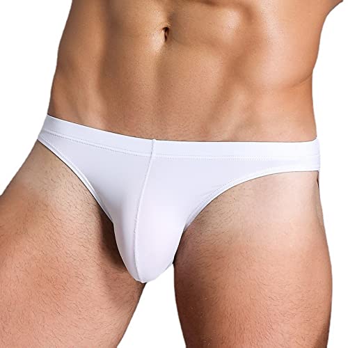 Faringoto Ultraleichte und atmungsaktive Ice Silk Herren Atmungsaktive Micro Mesh Slip Relax at Night Unterhose, weiß, XL