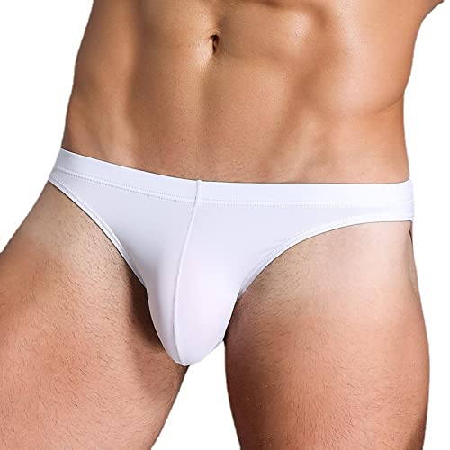 Faringoto Ultra leggero e traspirante Ice Silk Uomo Traspirante Micro Mesh Slip Relax di notte Mutande, bianco, L