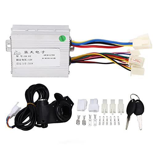 ANKROYU Kit de conversión de bicicleta eléctrica 12 V 500 W controlador de bicicleta cepillado juego de acelerador de pulgar con llaves para bicicleta eléctrica actualización scoot
