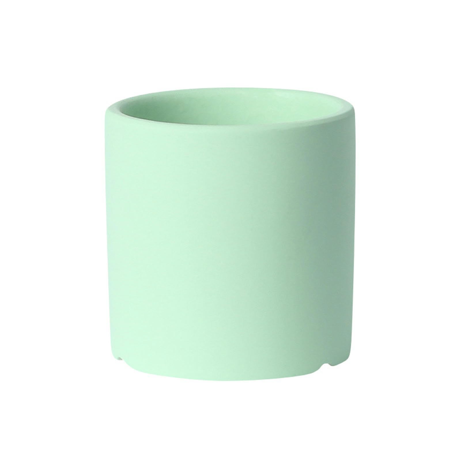 Nordic Style Ceramic Morandi Straight Tube Flowerpot, Simple And Personalized Creativity, Succulent Green Orchid, Green Plant, Cactus Flowerpot-Light Green 08-Magnesium mud 40 * 40cm - no tray
