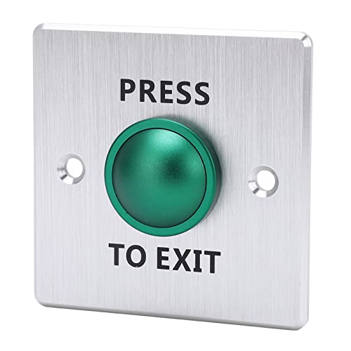 Sonew -Duty Stainless Steel Push-to-Exit Button for Access Control Systems - NO/NC/COM Door Release Switch, 12-24V DC Compatible