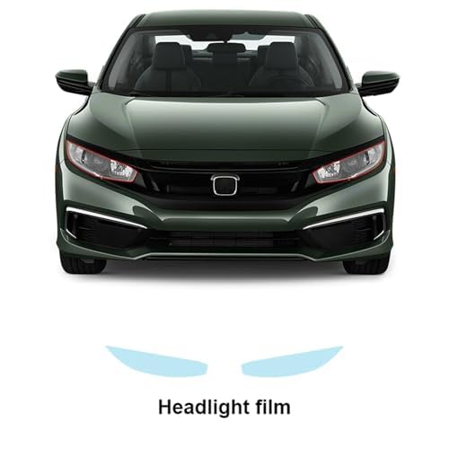Autoscheinwerfer Schutzfolie für Civic Sedan Ex Lx Touring Sport 2019-2021,Autoscheinwerfer-Schutzfolie Anti-Kratz-Folie TPU-Aufkleber Zubehör