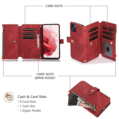 UEEBAI Crossbody Wallet Case for iPhone 14 6.1 inch - Image 2