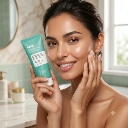 Image of Aloe&Me Clear Glow Creme Gel, Pore Shrinking & Dark Spot Treatment, 50g, For Dry to Sensitive Skin