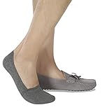 Joulli Men's No Show Socks Low Cut Non Slip Casual Boat Liners( 6 Pack),Black, Grey, White,Small