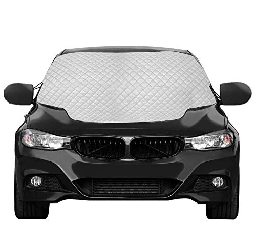 Aumotop Parasol Coche Delantero, Cubierta de Parabrisas para automóviles, Lluvia al Aire Libre, Nieve, Escarcha Protección Anti-UV de Hielo para Parabrisas Universal para Todas Las Estaciones Cover