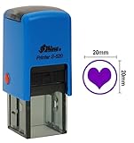 Heart Shape Round Self Inking Rubber Stamp Shiny Mini Round Stamper 20mm Teachers Stamp