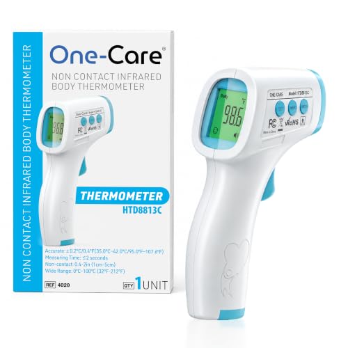 ONE-CARE Infrared Thermometer HTD8818A, Non-Contact, Forehead &amp; Room