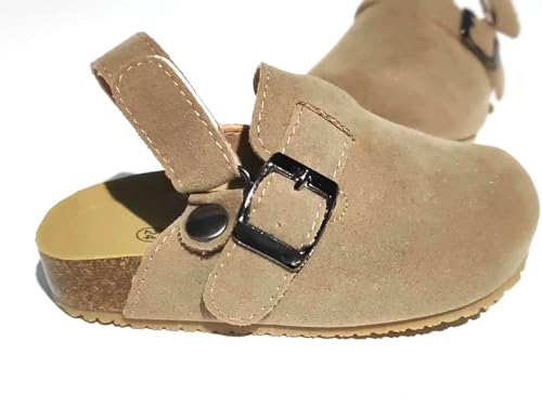 Kids Clogs, Toddler Slippers, Baby Shoes, Girls Clogs, Boys Clogs, Beige, Fuzzy Lining, Slip-On2