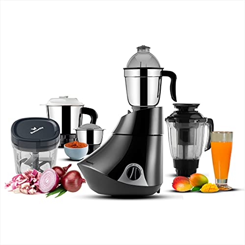 Butterfly 750 Watts 4 Jar Mixer Grinder And 900 Ml Unbreakable Chopper Combo, Grey view 1