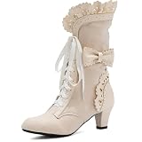 SQTGYRJU Victorian Boots for Women Vintage Chunky Heels...