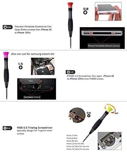 21-Piece Set Opening Pry Tool Screwdriver Set Multiple Functions Repair Tool Kit Phillips Pentalobe Flat Screwdivers For Iphone #TOP3