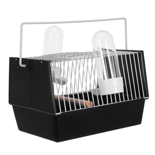 UPKOCH Tragbarer Kleiner Vogelkäfig aus Kunststoff und Eisen Handlicher Papageien Transportkäfig für...