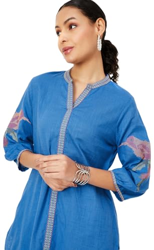 Image of Max Women's Cotton Blend Regular Fit Casual Kurta