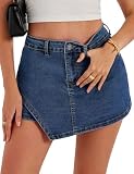 Falda vaquera corta para mujer, M