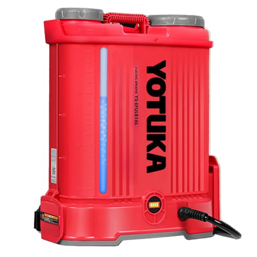 HAIGE(ハイガー) 電動噴霧器 背負い式 16L バッテリー式 ノズル6種付 かき混ぜ機能付き YS-EFULB16L レッド