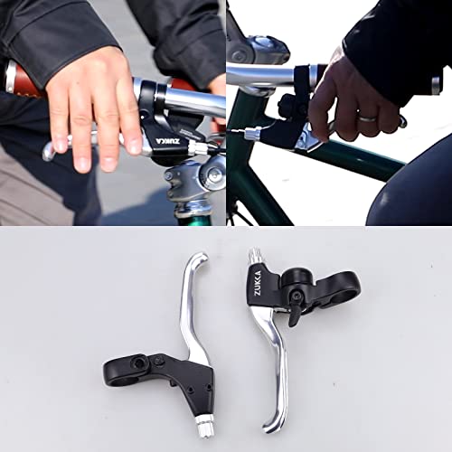 Weerock 1 Pair Bike Brake Lever Brake Handle Lever 22.2Mm Aluminium Alloy With Ring Bell For Mountain Bike Crusier Bicycle Folding Bike #TOP6