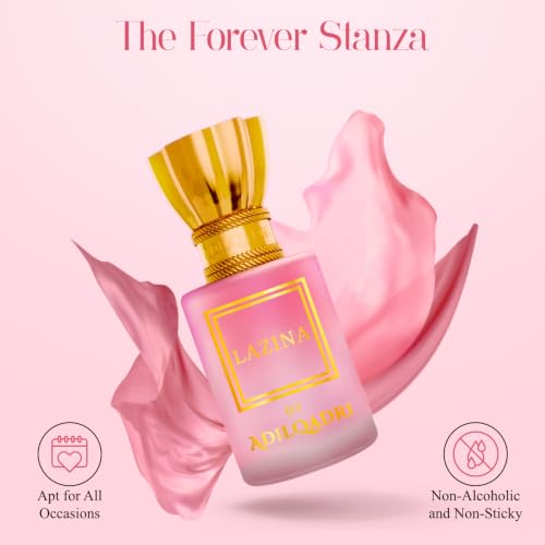 Image of Adilqadri Lazina Attar Roll-On for Men & Women | Non-Alcoholic Long-Lasting Fragrance | Mango, Floral, Woody, Amber, Musk & Vanilla Notes | Premium Attar Perfume | 5.5ML Pack