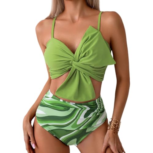Bikini Taille Haute Imprimé pour Vos Journées Plage et Maillot de Bain d'Été Féminin