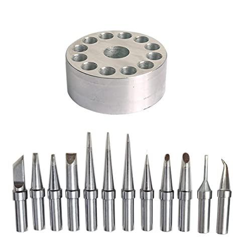 Image of ET Tips for Weller WE1010NA WES51 WESD51 PES51 WEP70 Soldering Tips 12pcs Pack with a Metal Tip Holder
