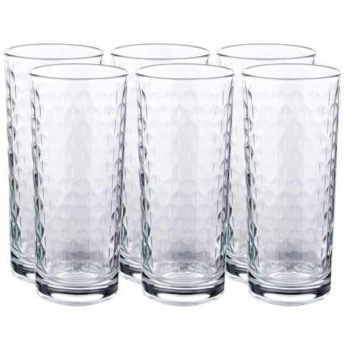 GRÄWE Verres à eau Gluwein et Cocktail Motifs – Lot de 6, Capacité 300ml, Passent au Lave Vaisselle