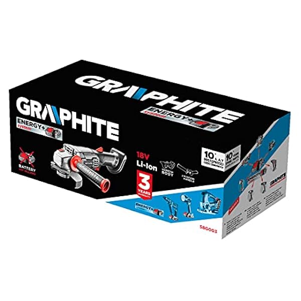 Graphite 58 G003 Tool, 115 mm, batteri 18 V, 50 W, 18 V, svart, en storlek