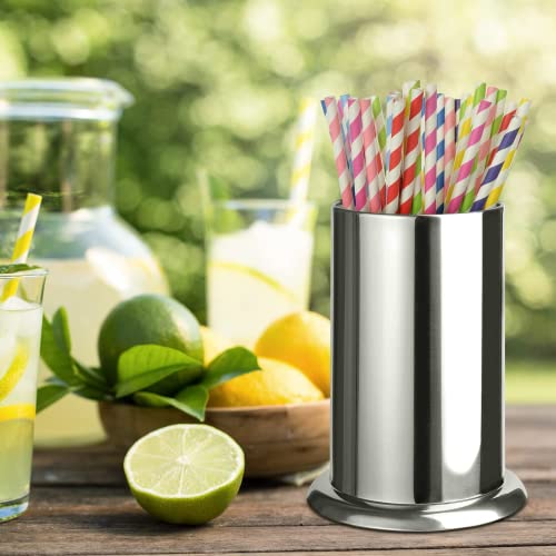 image for MyLifeUNIT Straw Holder for Counter, Stainless Steel Coffee Stirrers H