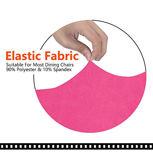 Image of SARAFLORA Office Chair Covers Stretch Washable Computer Chair Slipcovers for Universal Rotating Boss Chair Medium Size Dark Pink