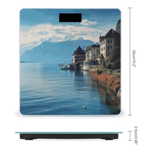 Báscula digital para baño Lake Geneva con vidrio templado miniatura 2