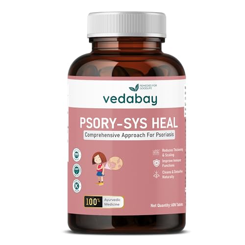 Image of Psoriasis Management Capsules, Approved by Ministry of Ayush, Government of India, Helps in Redness, Itchy Skin, Scaling & Skin Disorders, Normalise Skin Immune System - 60 Capsules